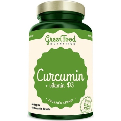 GreenFood Curcumin + Vitamin D3 60 kapsúl