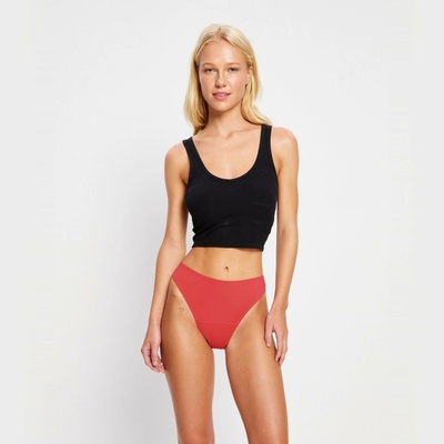 Modibodi menštruačné nohavičky Seamfree Hi Leg Cheeky Light Baked Apple Pink