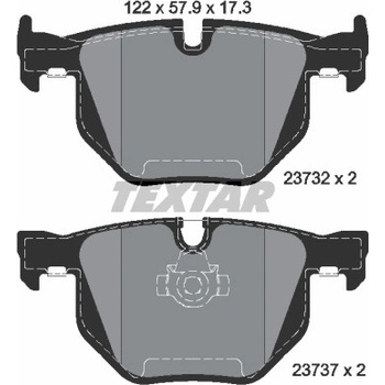 TEXTAR Sada brzdových platničiek kotúčovej brzdy 2373201