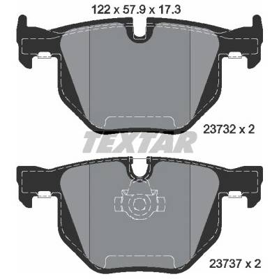 TEXTAR Sada brzdových platničiek kotúčovej brzdy 2373201