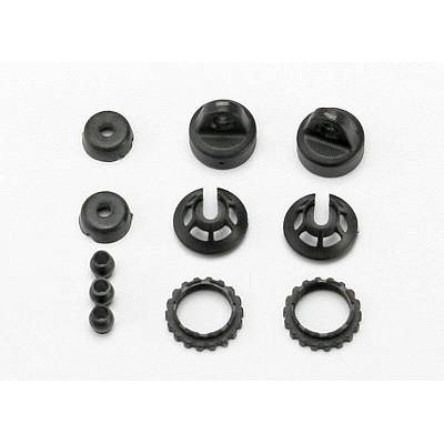 Traxxas Caps and spring retainers, GTR shock (upper cap (2)/ hollow, TRX7065 (TRX7065)