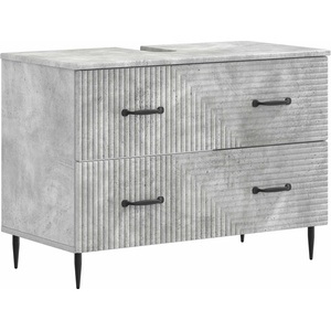 vidaXL Шкаф за мивка в баня HAARLEM Бетонно сиво 82 x 41 x 58, 5 см (896798)