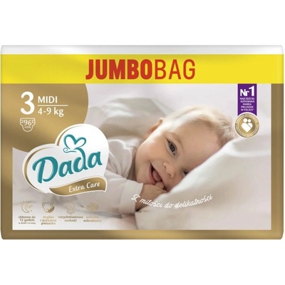 Dada Jumbobag Extra Care 3 Midi 4-9 kg 96 ks