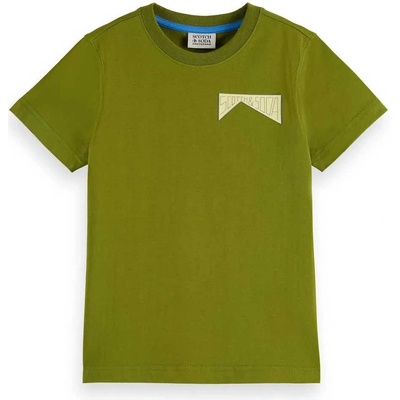 Тениска Scotch & soda Chest Artwork short sleeve T-shirt - Green (Calla Green)
