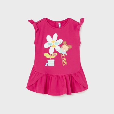 Mayoral Рокля трикотаж play в розово за бебе момиче Майорал