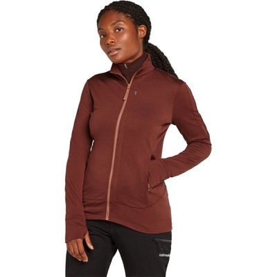 Icebreaker Wmns 260 Quantum IV LS Zip Port Cedar Wood