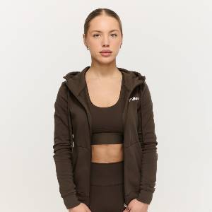 GymBeam Дамски суичър с цип Limitless Espresso S