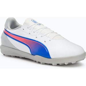 PUMA Детски футболни обувки Puma King Match TT Jr. puma white/bluemazing/flat light grey/sunset glow