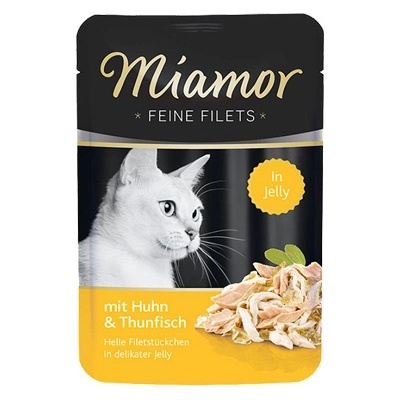 Miamor Feine Filets - мокра котешка храна с пилешко филе и риба тон, 100г