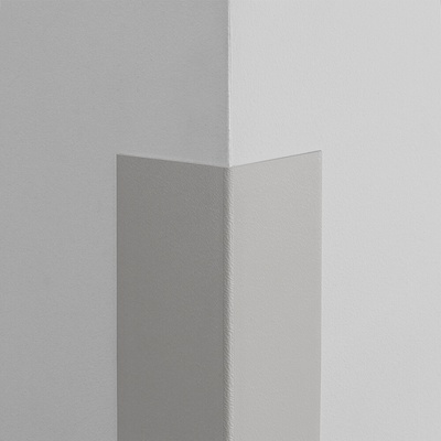 VMBal Plastová ochrana rohu LUX - SVĚTLE ŠEDÁ - 65 x 65 mm x 1 m - samolepící