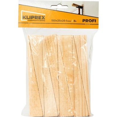 XTLINE Montážní dřevěné klínky 1-25 mm 8 ks