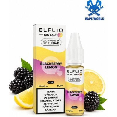 ElfLiq Nic Salts Blackberry Lemon 10 ml 10 mg