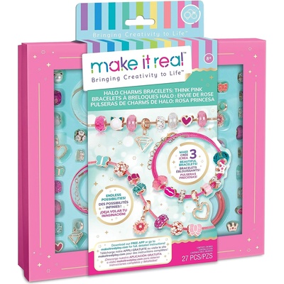 Make It Real Творчески комплект Make it Real - Направи си розови гривни с висулки (1722)