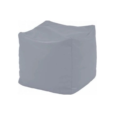 PUFRELAX Пуф, 80л. , Табуретка Куб - Panama Grey, Перящ се калъф, Водоустойчив, Пълнеж от Полистиролни перли (PUF-G-C-PEX-GRE)