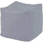 PUFRELAX Пуф, 80л. , Табуретка Куб - Panama Grey, Перящ се калъф, Водоустойчив, Пълнеж от Полистиролни перли (PUF-G-C-PEX-GRE) - topmall