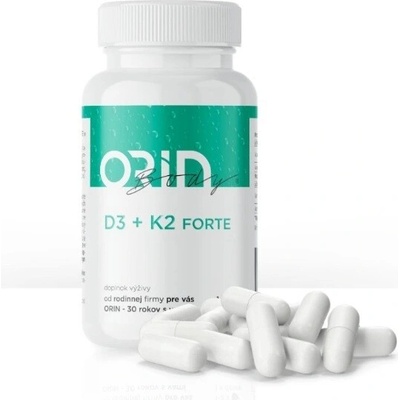 ORIN D3+K2 Forte Vitamín D3 2000 IU + K2 MK-7 na kosti, srdce a imunitu 60 kapsúl