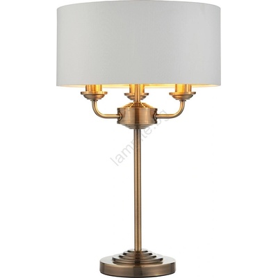 Endon Lighting 98932 - Настолна лампа HIGHCLERE 3xE14/18W/230V бяла/месинг Ø 32 см (EN0183)