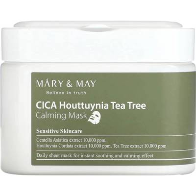 Mary&May Cica Houttuynia Tea Tree Calming Mask - Успокояващ комплект маски за лице 30бр