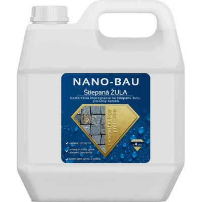 NANO BAU Nano-BAU GRANIT štiepaný - Nano Impregnácia na Žulu, Andezit, Travertín, prírodný kameň Objem:: 2L