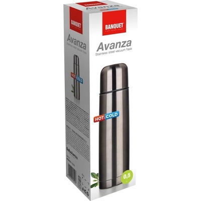 Banguet Termoska nerezová AVANZA 500 ml metalická černá