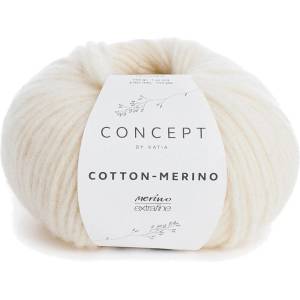 Katia Cotton Merino 100 Ecru Плетива прежда (CM 100)