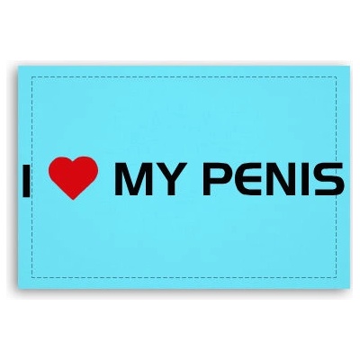 Fotoobraz 90x60 cm střední I love my penis