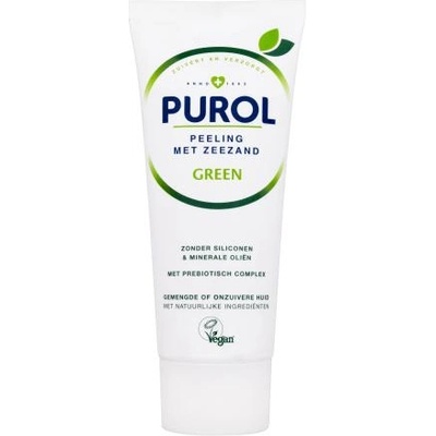 Purol Green Peeling With Sea Sand нежен пилинг за лице за проблемна и смесена кожа 100 ml за жени