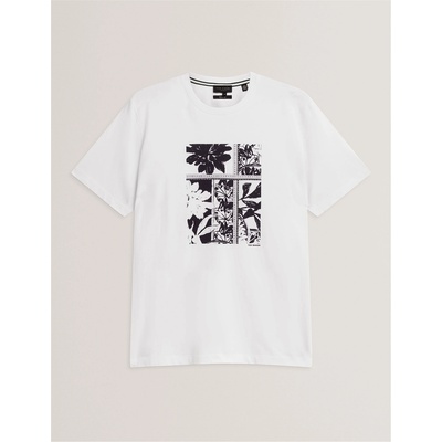 Ted Baker Тениска Ted Baker Men's Box Print Regular Fit T-Shirt - White