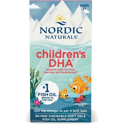 Nordic Naturals Children's DHA 250 mg jahoda 90 softgel kapsúl