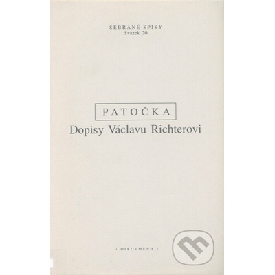 Dopisy Václavu Richterovi Jan Patočka