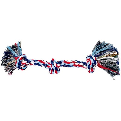 Ferplast Dog toy - Кучешка играчка за дъвчене и дърпане от памук - въже с три възела, Ø 2, 5 x 43 см