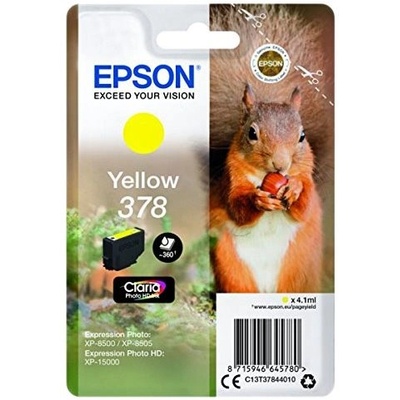 Epson T3784 Оригинален мастилен патрон, жълт, 4, 1 мл (C13T37844010)