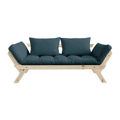 Karup sofa Bebop *180 cm natural + futon petrol blue 757