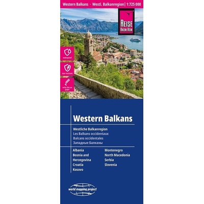 mapa Western Balkans 1:725 t. voděodolná