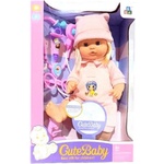  Бебе Cute Baby с лекарски аксесоари, стетоскоп и спринцовка 218-23