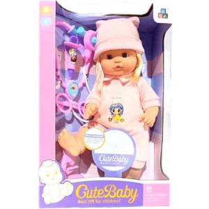  Бебе Cute Baby с лекарски аксесоари, стетоскоп и спринцовка 218-23