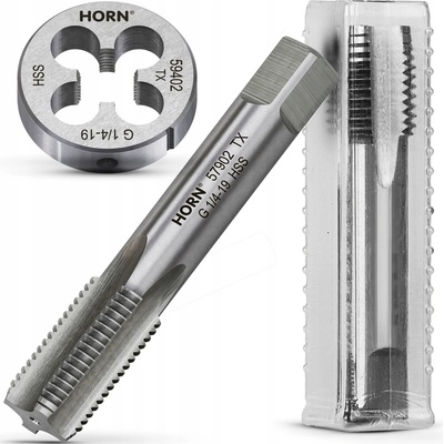 Závitník trubkový 1/4'' - 19 závitů na palec HSS DIN5157 válcový + závitové očko