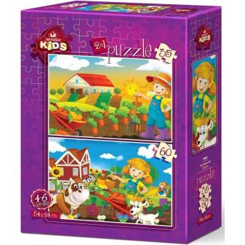 Art Puzzle Детски пъзел Art Puzzle 2 в 1 - The Farmer Girl (5582)