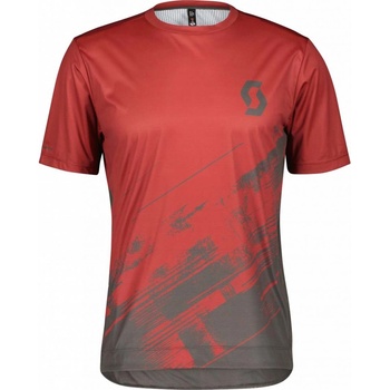 Scott s krátkym rukávom TRAIL VERTIC SS červená/šedá