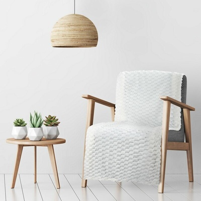Takoy DESIGN 91 Přehoz na křeslo CINDY 6 měkký a příjemný na dotek s embosovaným 3D vzorem-HF-453458 70 x 160 cm