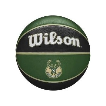 Wilson Баскетболна Топка Wilson NBA Team Tribute Milwakee 7 Зелен Естествен каучук (Размер 7)