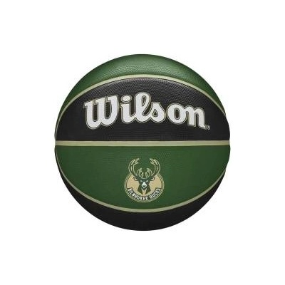Wilson Баскетболна Топка Wilson NBA Team Tribute Milwakee 7 Зелен Естествен каучук (Размер 7)
