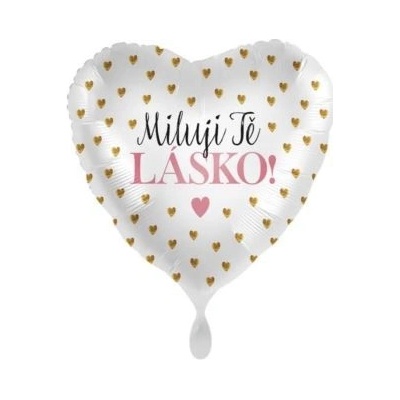 Balón foliový Miluji Tě Lásko! srdce 43cm