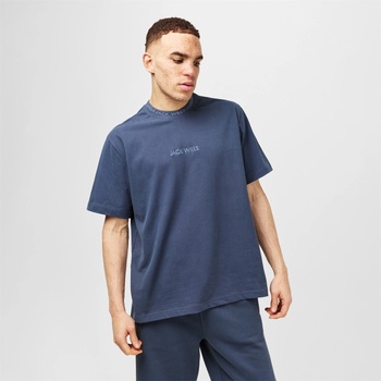 Image 1 of Jack Wills Мъжка тениска Jack Wills Jacquard T-Shirt Mens - Night Sky