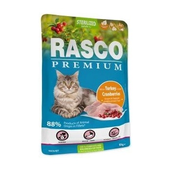 Rasco Premium Cat Pouch Sterilized Turkey Cranberries 85 g