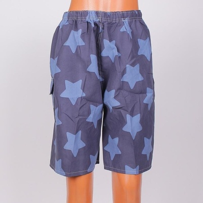 Мъжки бански тип шорти в графитено сиво със звезди