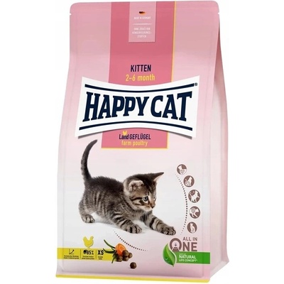 Happy Cat Kitten suché krmivo pro koťata drůbeží 4 kg