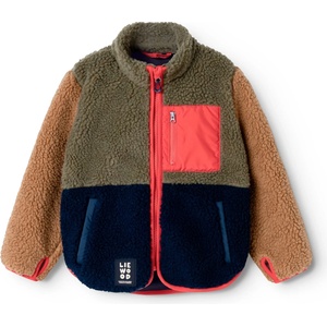 LIEWOOD Детско поларено яке LIEWOOD Kid's Nolan Pile Jacket Fleece jacket - Army Brown Multi Mix - размер 122 (EU) (703-6690-0618)