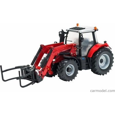 Britains Massey ferguson 6616 Tractor With Front Loader Scraper 2016 Červená Stříbrná 1:32