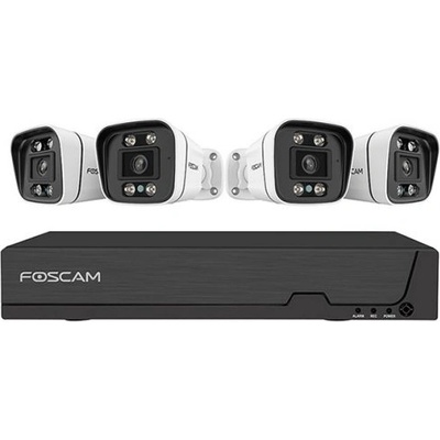 Foscam FNA108E B4 2T UEberwachungskameraset 4 Kameras mit Recorder Weiss (FNA108E-B4-2T)
